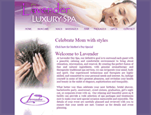 Tablet Screenshot of lavenderluxuryspa.com